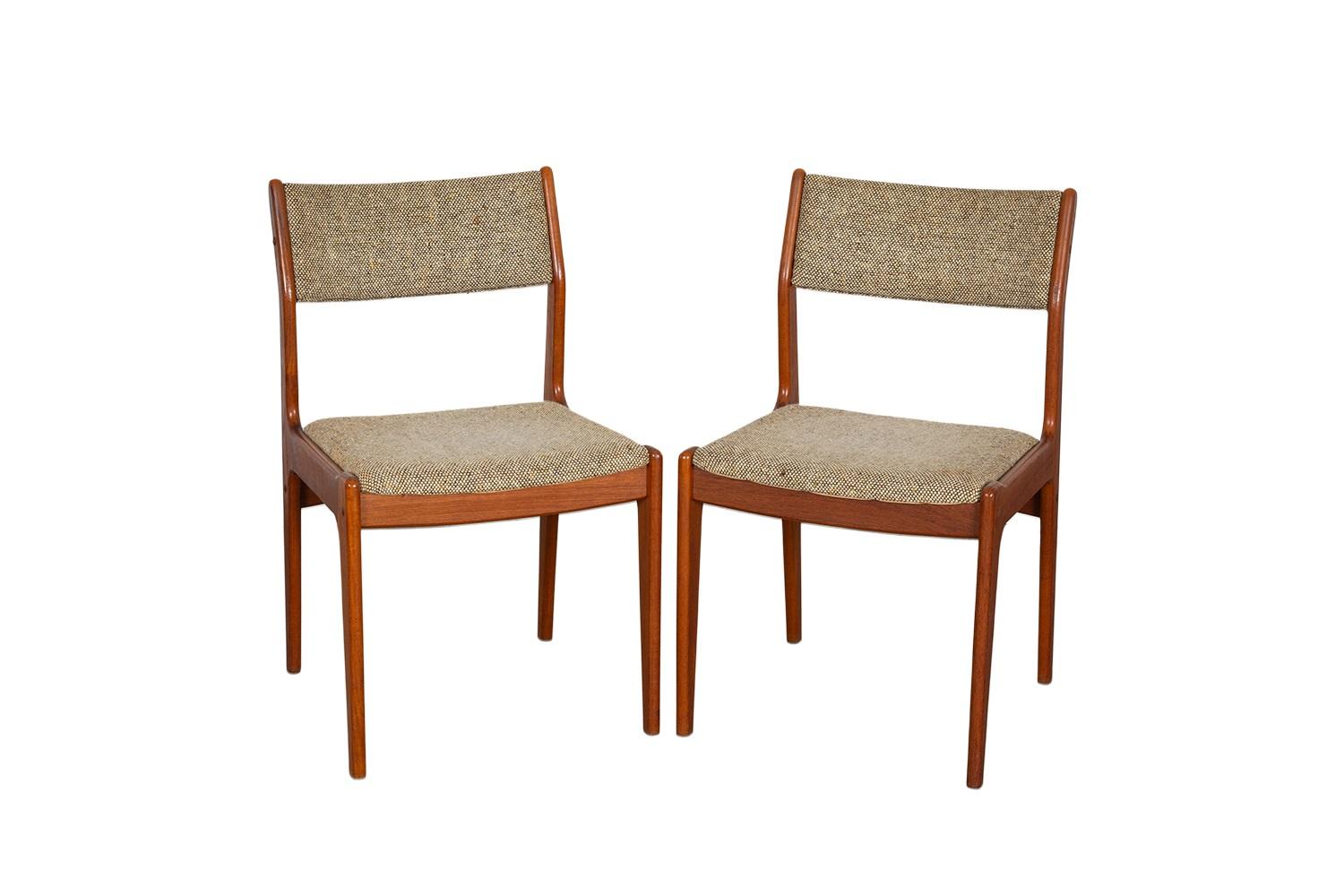 Mid-20th Century Mid-Century Scandinavia Woodworks Co. Teak Dining Chairs six