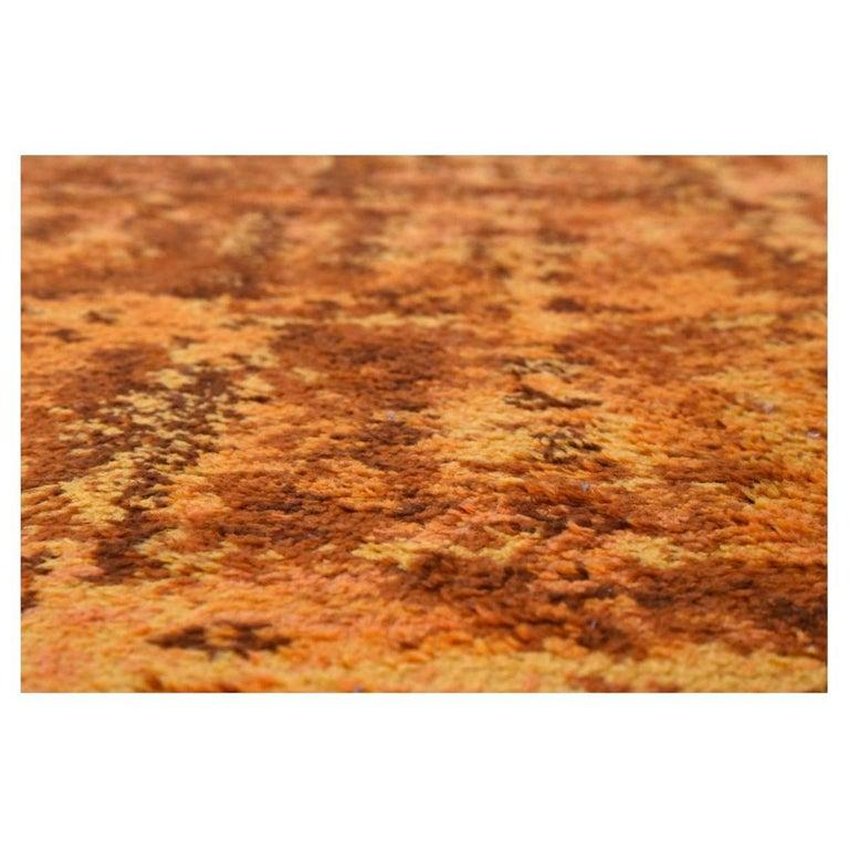 Suédois Tapis géométrique abstrait scandinave du milieu du siècle aux couleurs chaudes, grand tapis Ege Rya 10 x 12