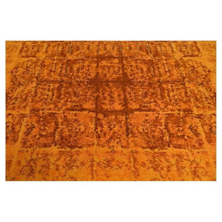 Tissage Tapis géométrique abstrait scandinave du milieu du siècle aux couleurs chaudes, grand tapis Ege Rya 10 x 12