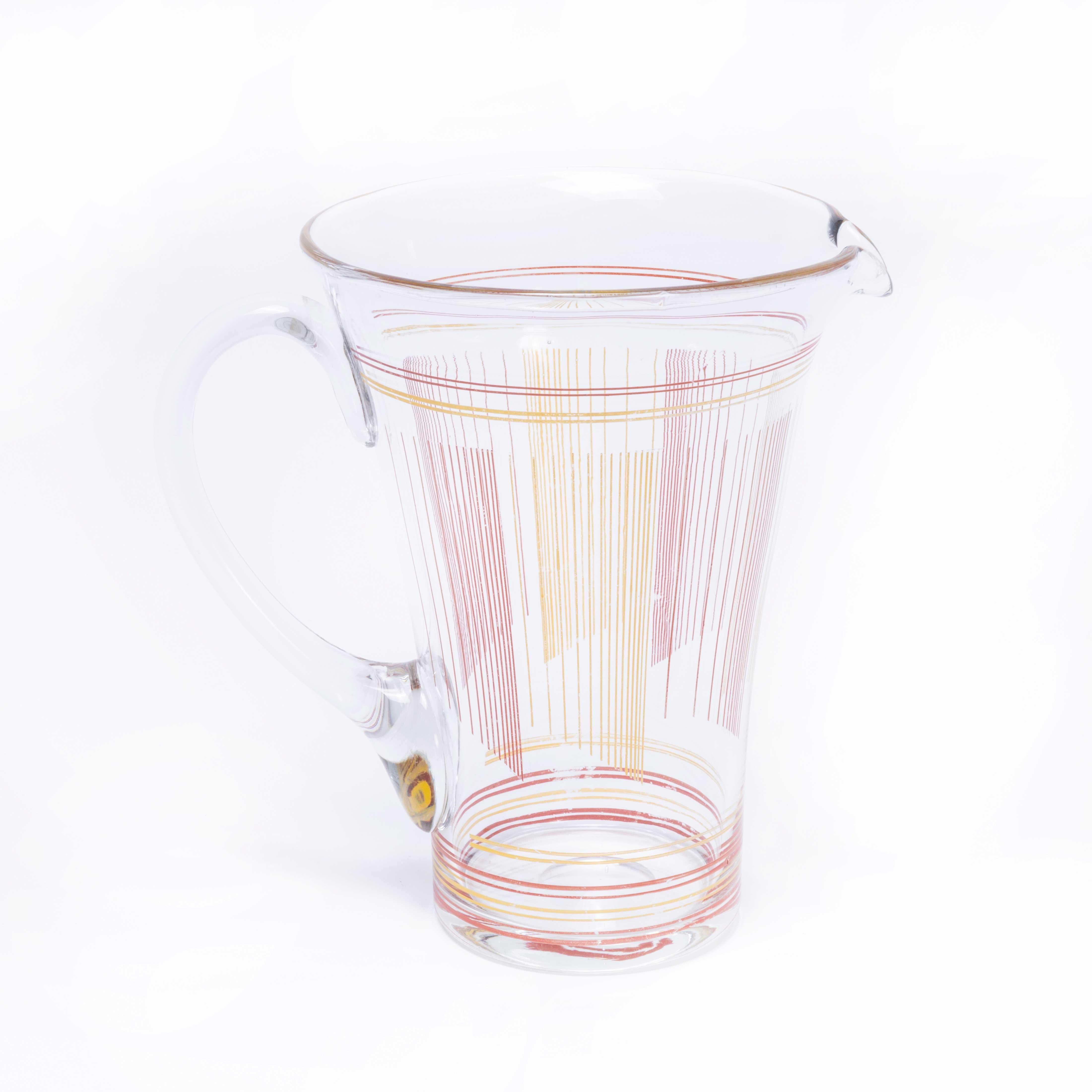 Pichet d'art scandinave du milieu du siècle en verre émaillé Excellent état - En vente à Hook, Hampshire