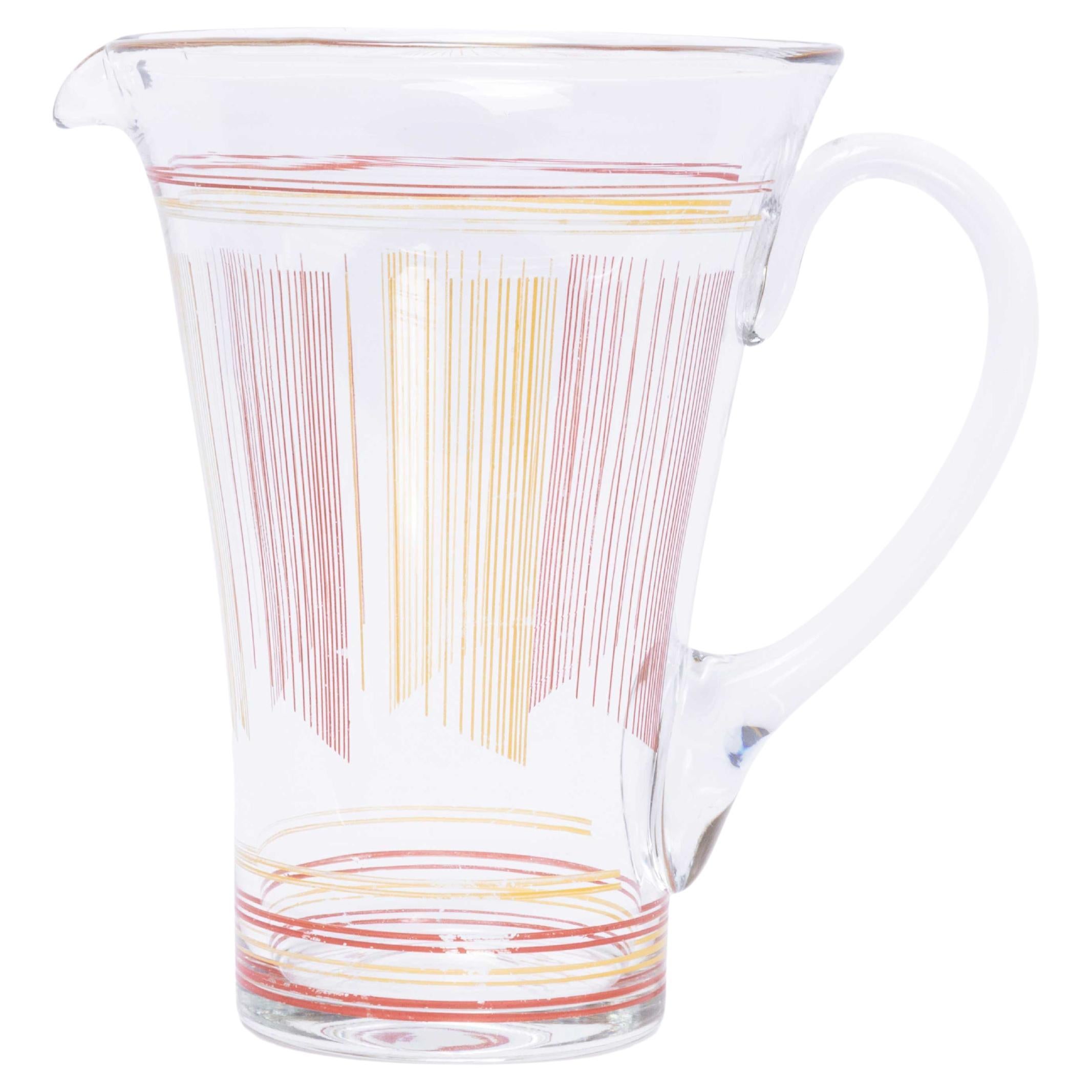 Pichet d'art scandinave du milieu du siècle en verre émaillé