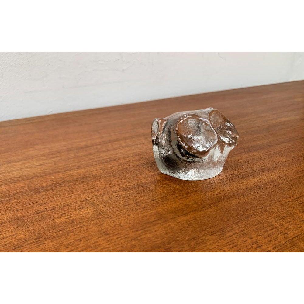 Mid-Century Scandinavian Art Glass Owl, 1960s For Sale 6