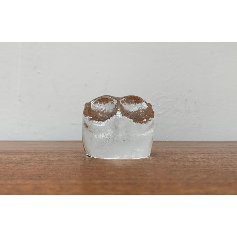 Mid-Century Scandinavian Art Glass Owl, 1960s For Sale 7
