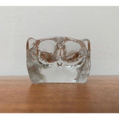 Mid-Century Scandinavian Art Glass Owl, 1960s