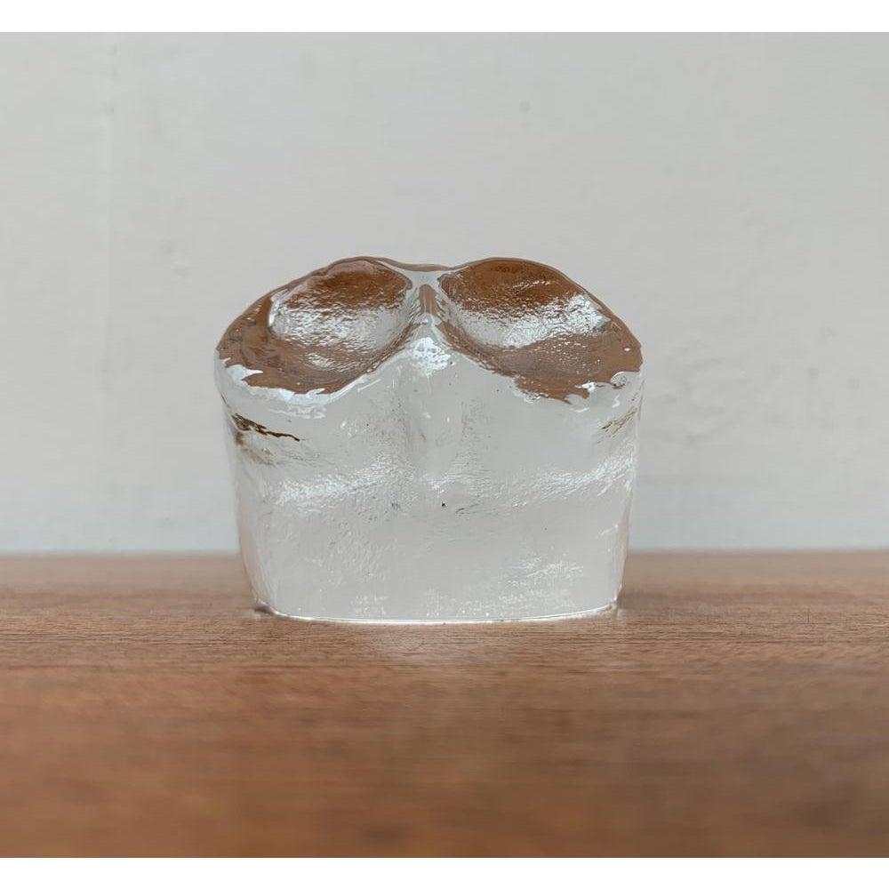 Mid-Century Scandinavian Art Glass Owl, 1960s For Sale 1
