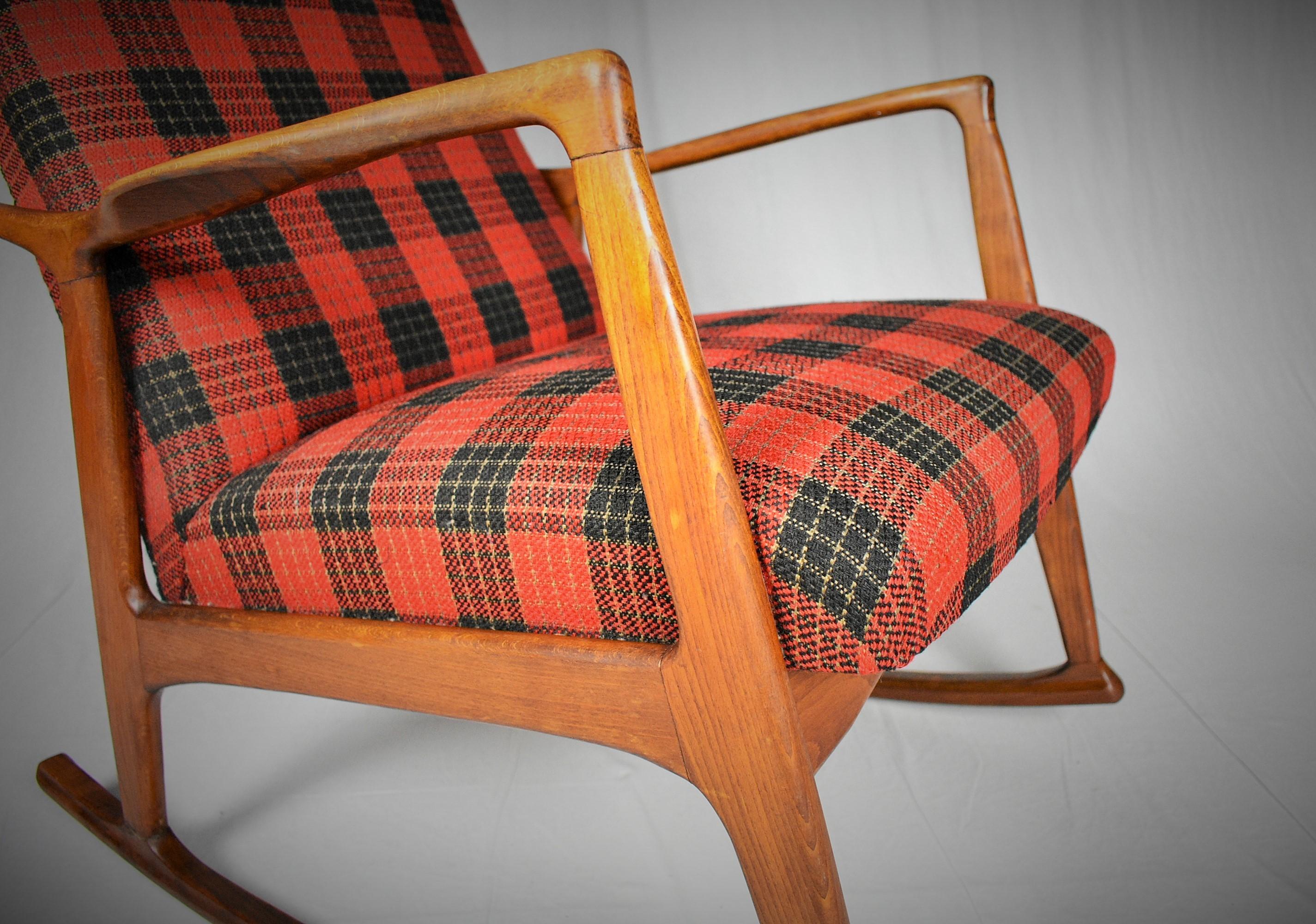 Scandinavian Modern Midcentury Scandinavian Beechwood Rocking Chair, 1960s
