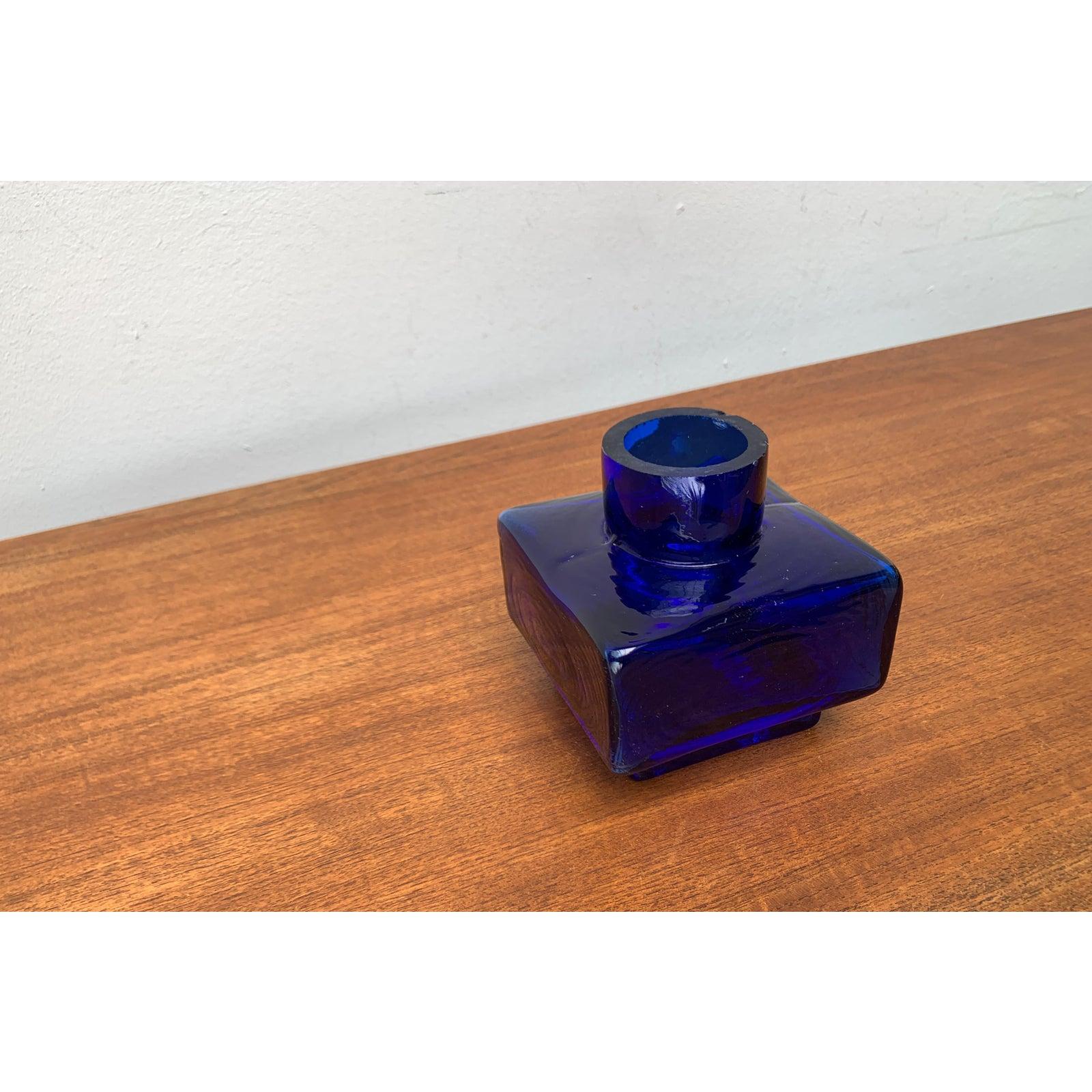 Vaso di vetro a blocchi scandinavo di metà secolo, anni '60 in vendita 2