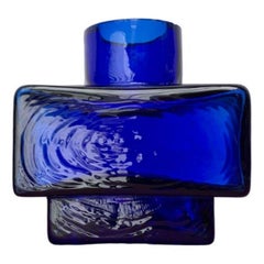 Mid-Century Scandinavian Block Glass Vase, 1960s