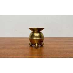 Mid-Century Scandinavian Brass Candleholder, 1960s