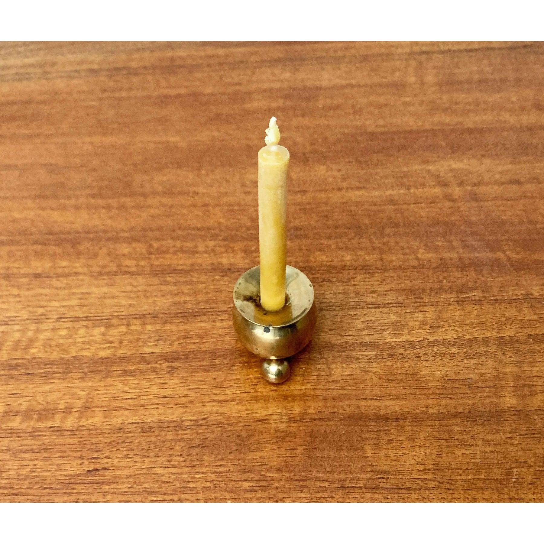 Mid-Century moderno Portacandele in ottone scandinavo di metà secolo, anni '60 in vendita