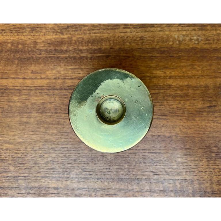 Mid-Century moderno Portacandele in ottone scandinavo di metà secolo, anni '60 in vendita