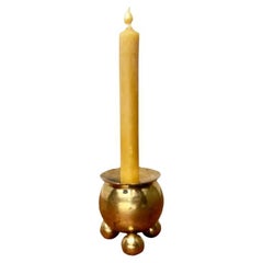 Mid-Century Scandinavian Brass Candleholder, 1960s
