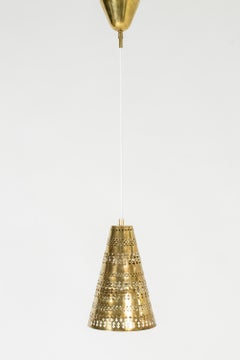 Midcentury Scandinavian Brass Pendant Lamp by Hans Bergström, Sweden, 1950s