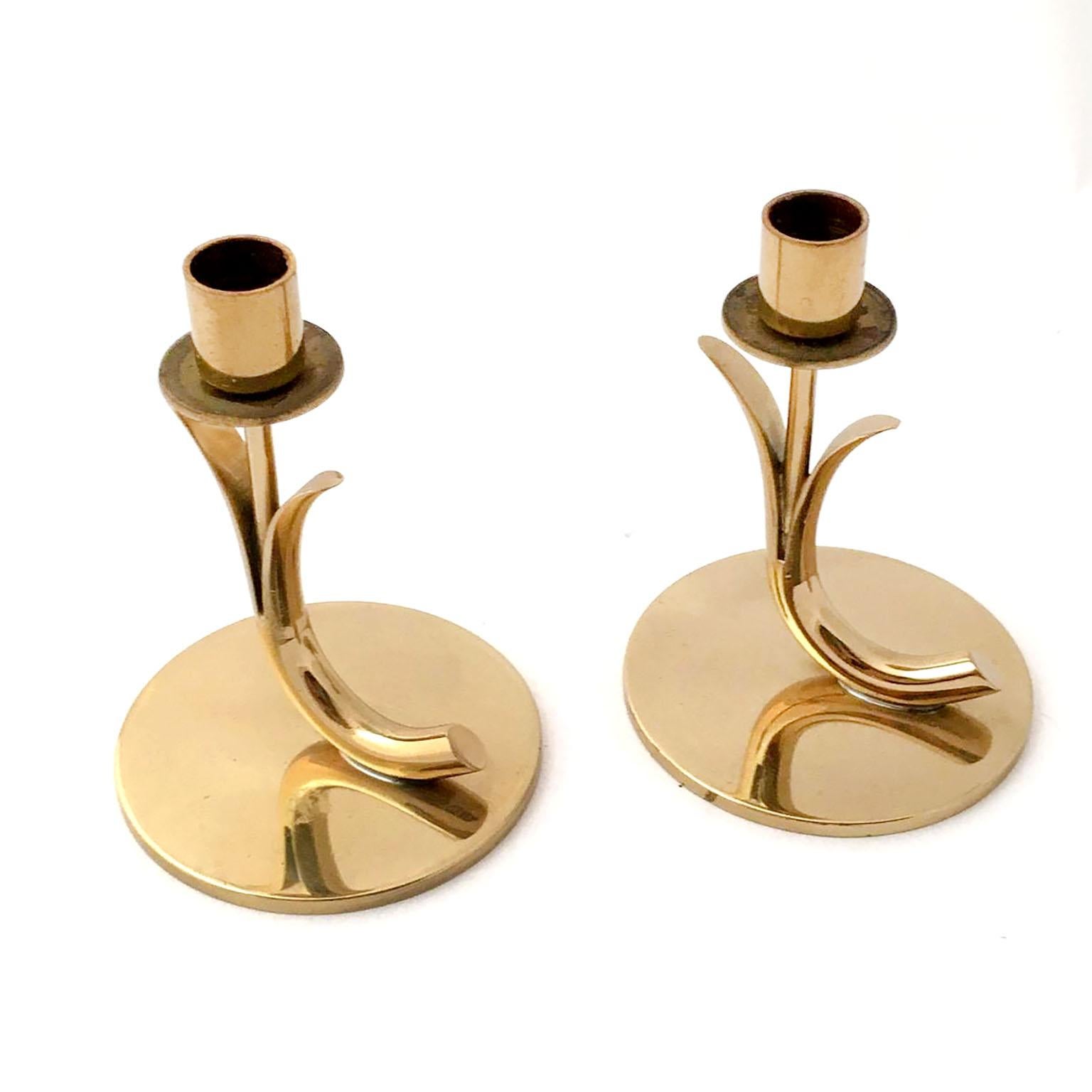 Mid-Century Modern Midcentury Scandinavian Candleholders, Gunnar Ander, Ystad Metall Sweden