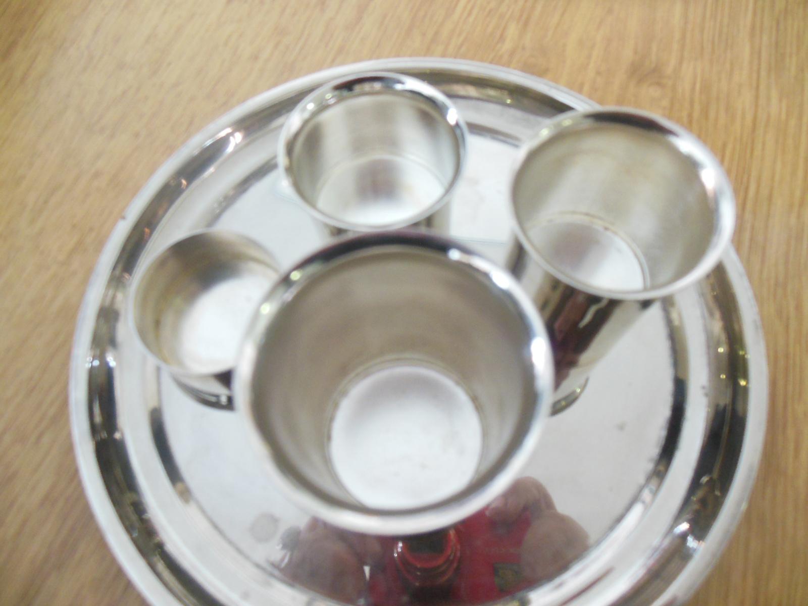 Midcentury Scandinavian Candleholders, Set of 4 Cylinder with Plate 2