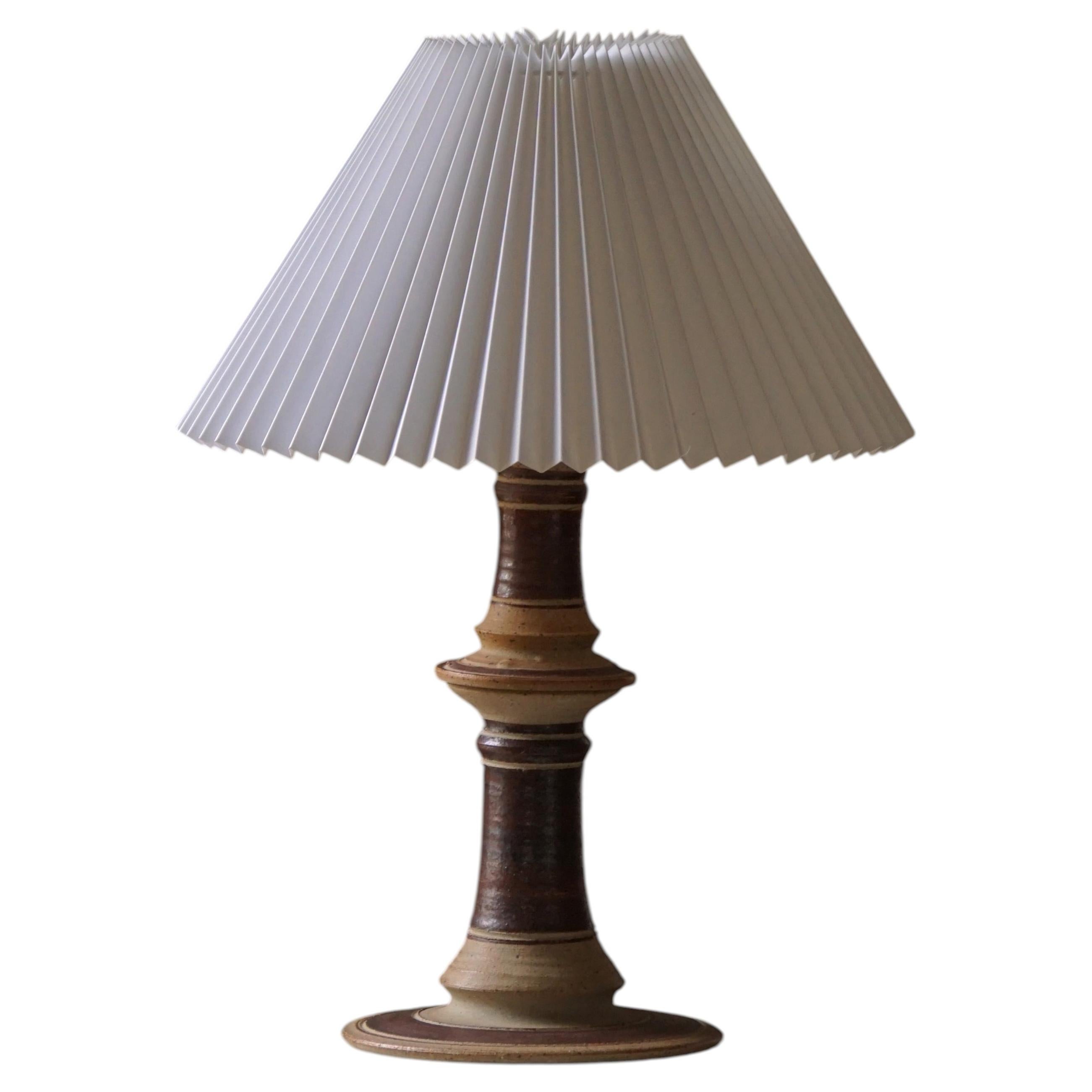 Mid-Century Scandinavian Ceramic Table Lamp by Tue Poulsen, Denmark, 1970s