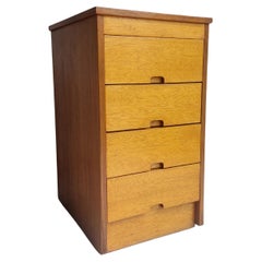 Vintage Mid Century Scandinavian Chest of drawers Filing cabinet bedside table, 70s