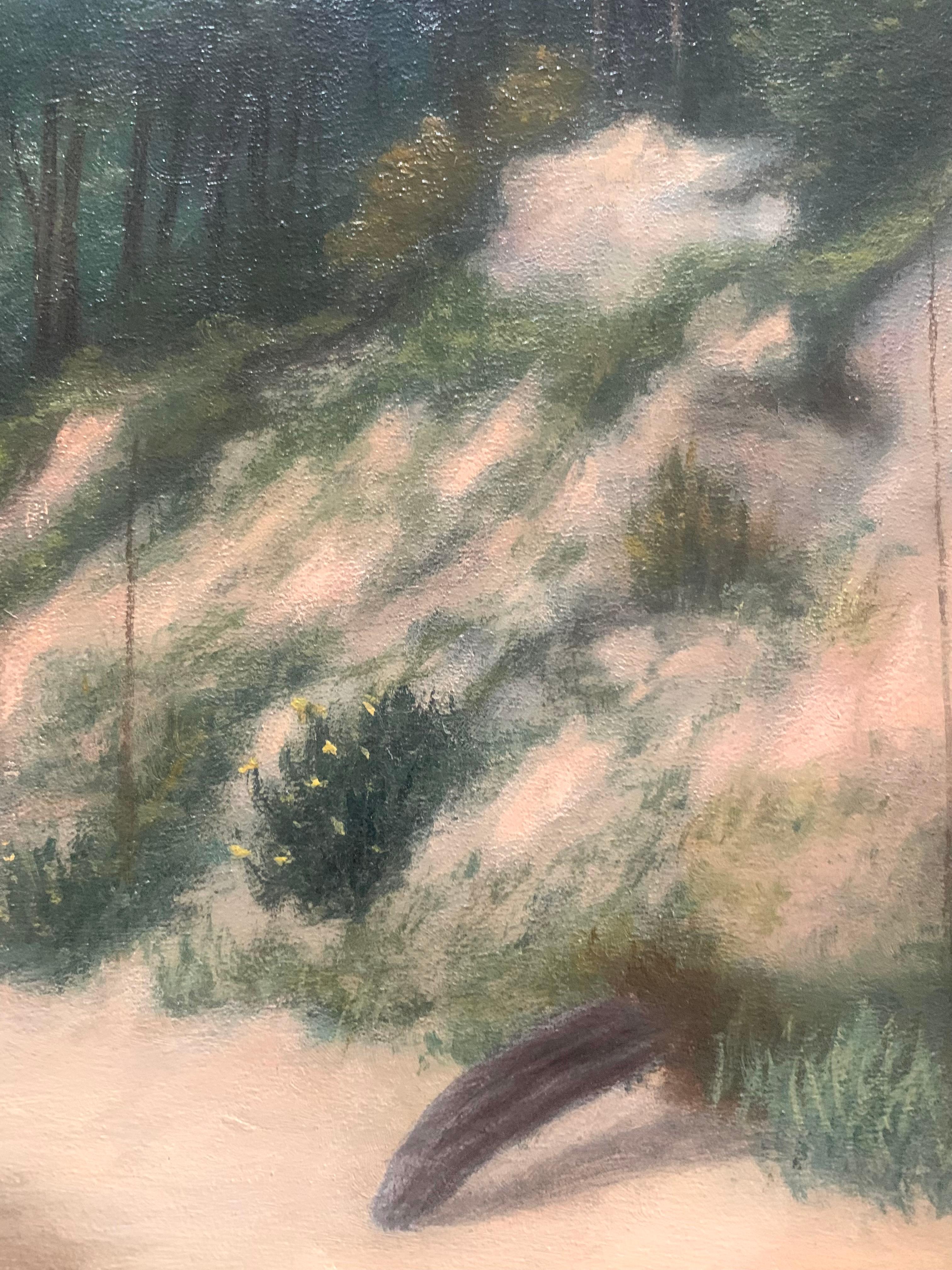 Mitte des Jahrhunderts skandinavische Küstenlandschaft Ölgemälde (20. Jahrhundert) im Angebot