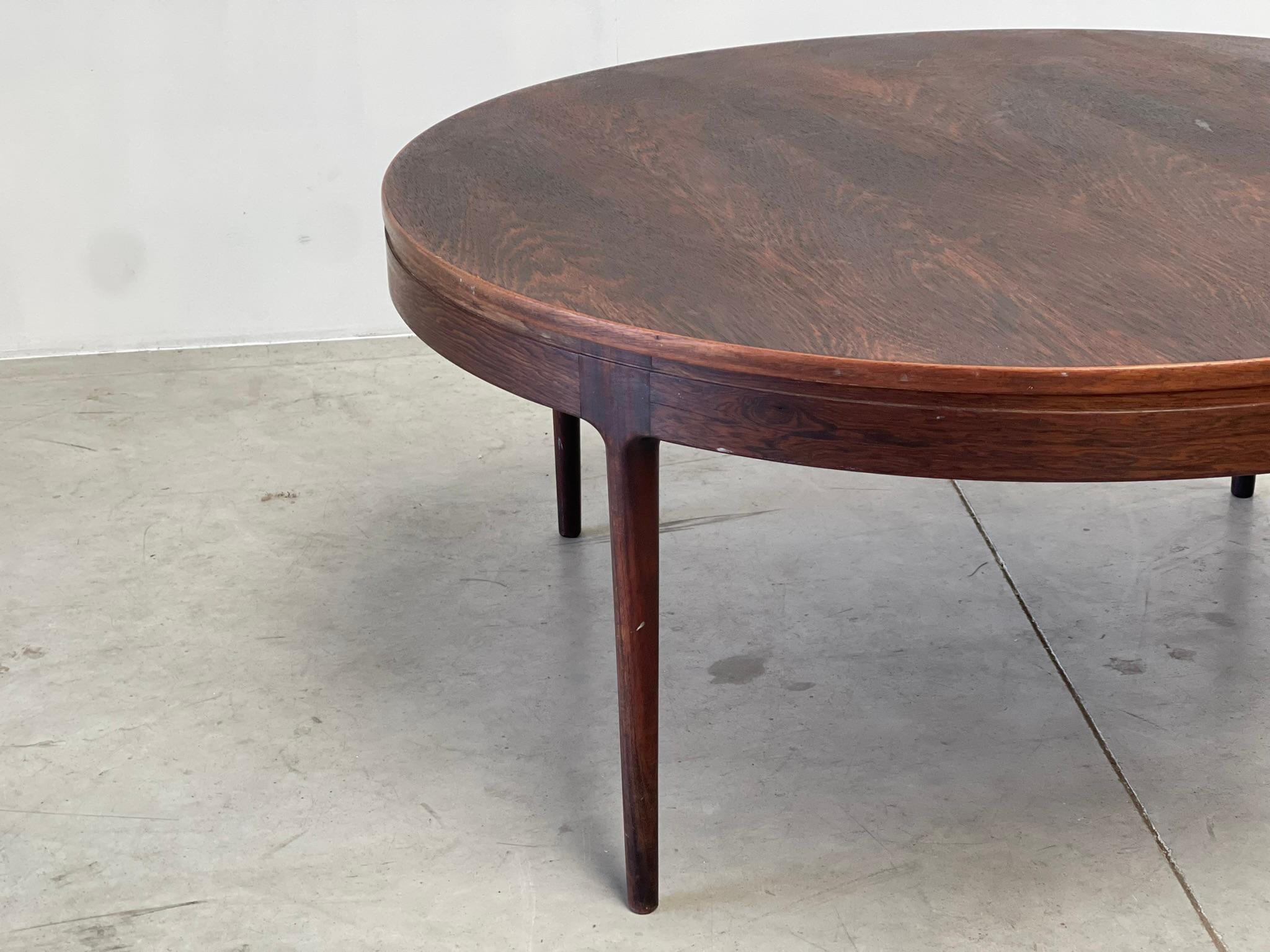 Rosewood Mid century scandinavian coffee table by Ole Wanscher for AJ Iversen, 1950s For Sale