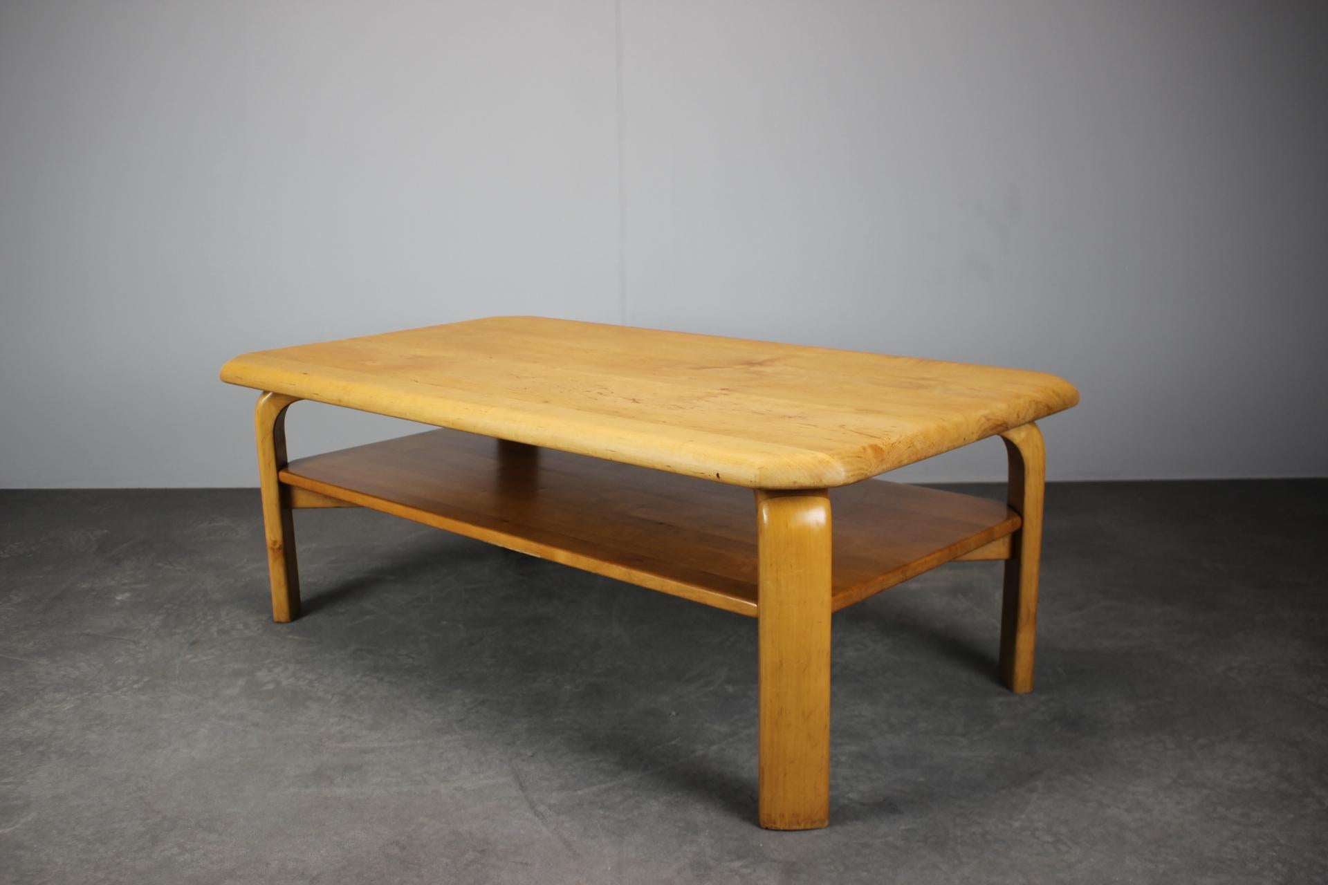 Fine XX secolo Tavolo da conferenza scandinavo di metà secolo in betulla massiccia, anni '80 in vendita