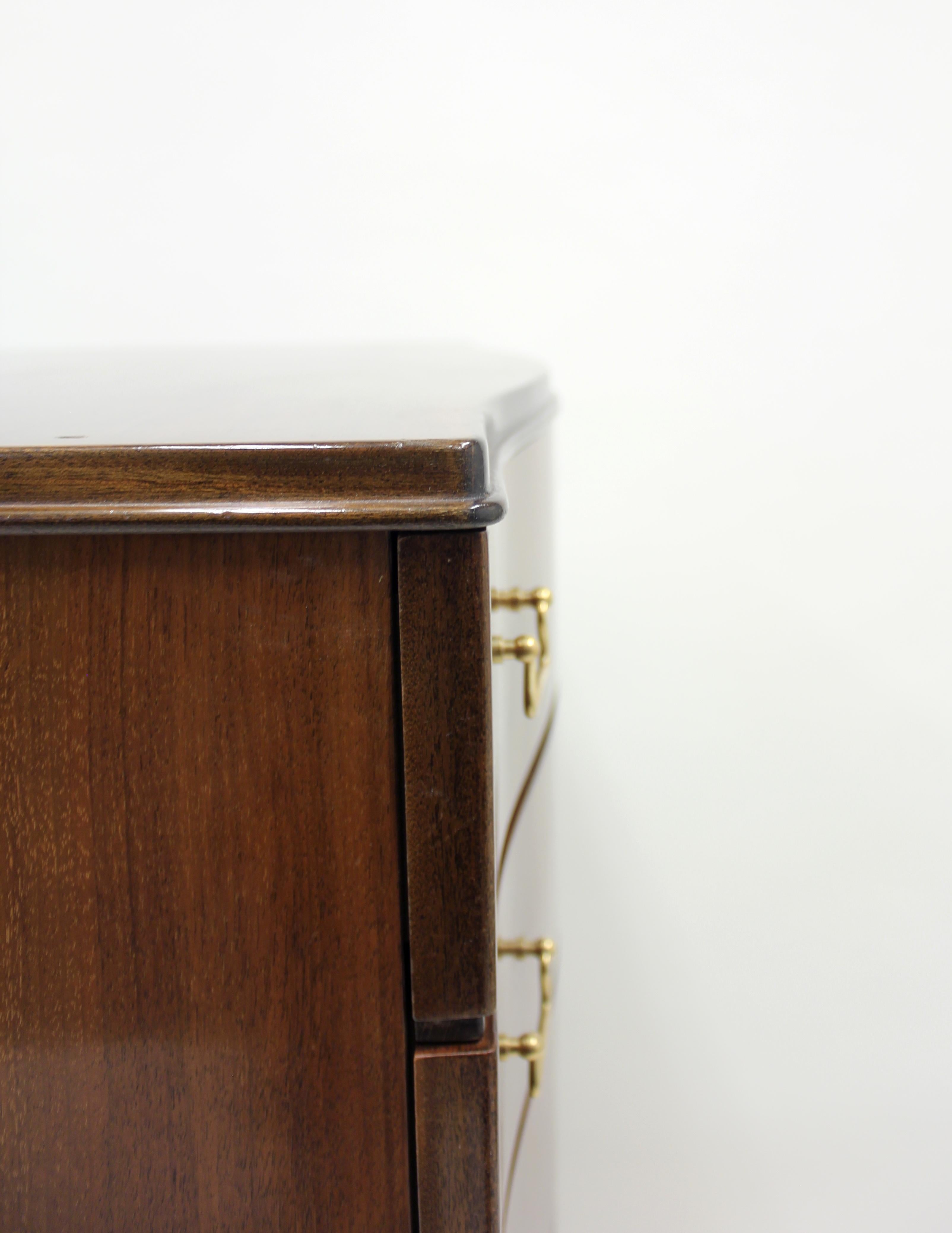 Midcentury Scandinavian Curved Walnut Chest of Drawers, 1950s 1