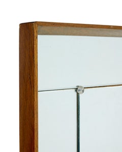 Mid century Scandinavian deep framed harlequin mirror