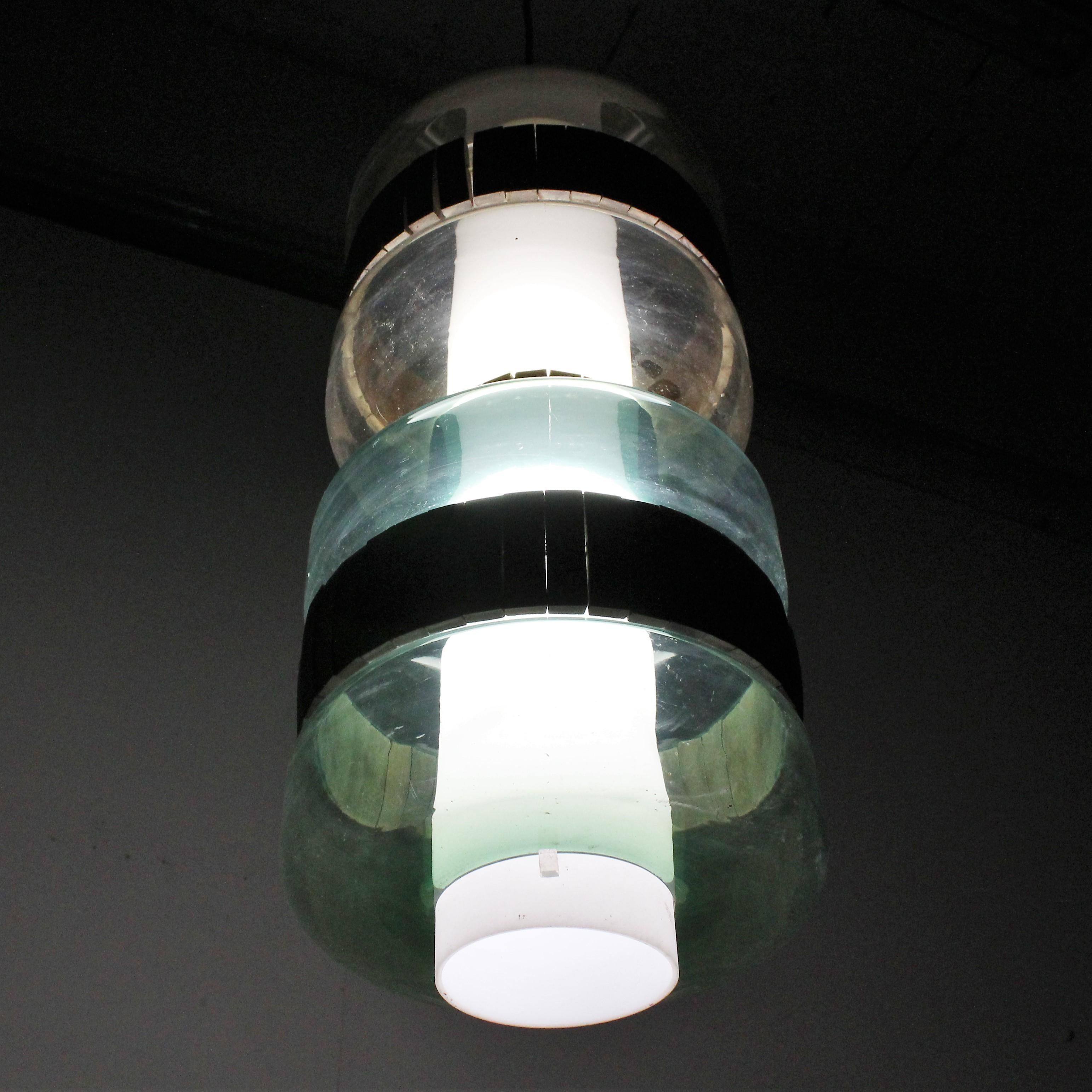 Midcentury Scandinavian Design Perspex and Wood Pendant Chandeliers, 1960s 3