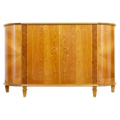 Credenza scandinava di metà secolo in olmo intarsiato