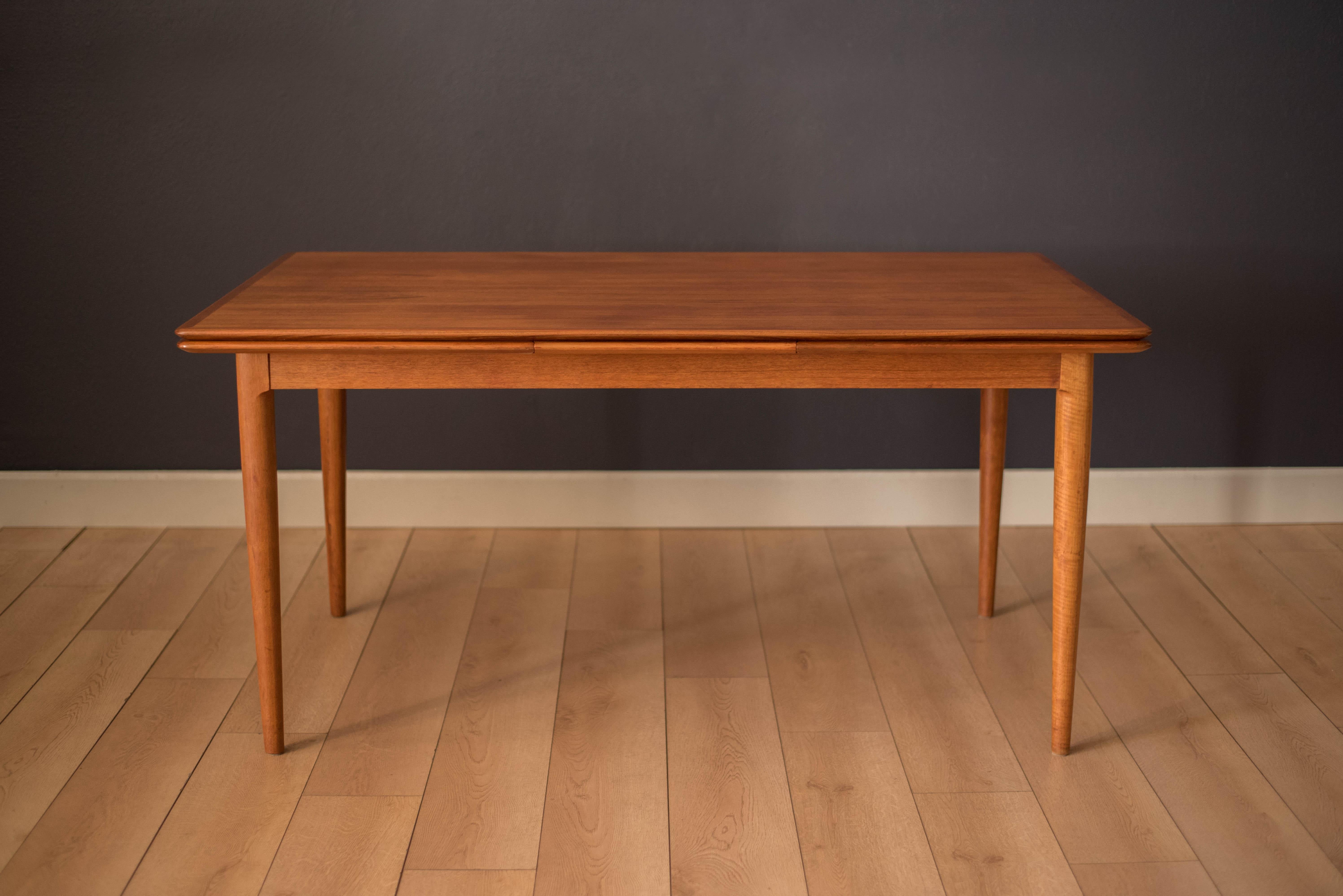 Scandinavian Modern Mid Century Scandinavian Expandable Dining Table