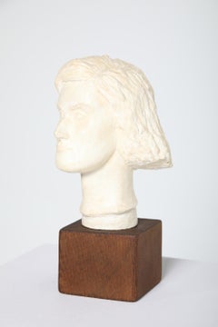 Mid-Century Scandinavian Plaster Female Bust Sculpture by Aage Klemp, Denmark