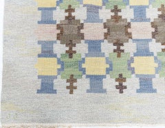 Mid-Century Scandinavian Flatweave Rug Designed By Judith Johansson "Spise Hall"