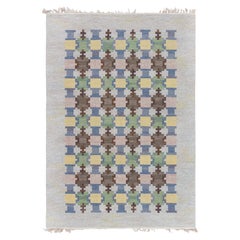 Mid-Century Scandinavian Flatweave Rug Designed By Judith Johansson "Spise Hall"