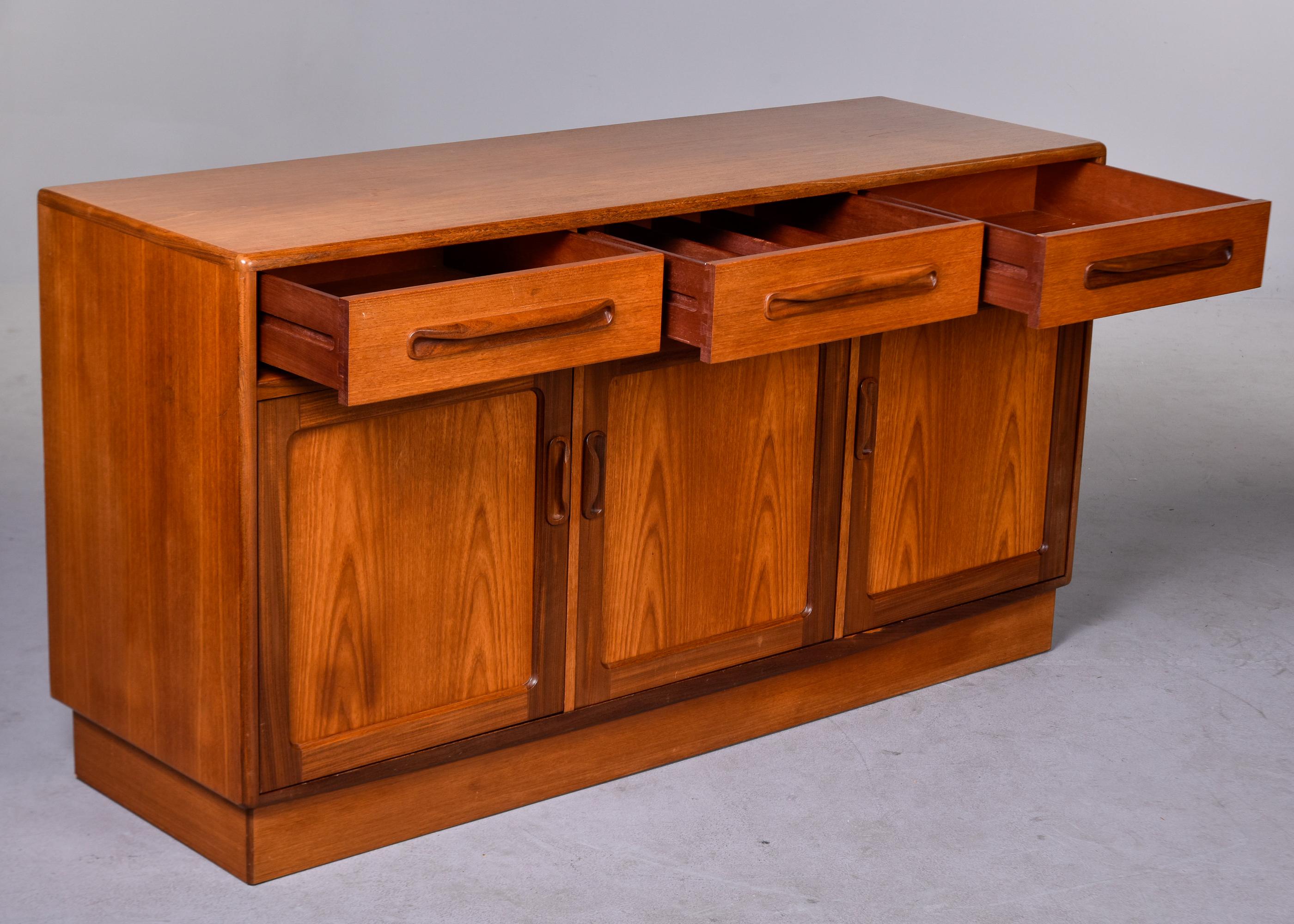 Buffet o credenza in teak scandinavo di metà secolo a pianta G in vendita 6