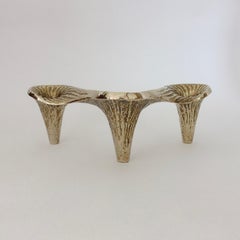 Midcentury Scandinavian Gilt Bronze Candleholder, circa 1970