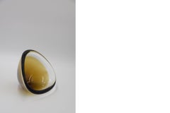 Vintage Mid-Century Modern Scandinavian Gold & Brown Sommerso Glass Bowl, 1950s