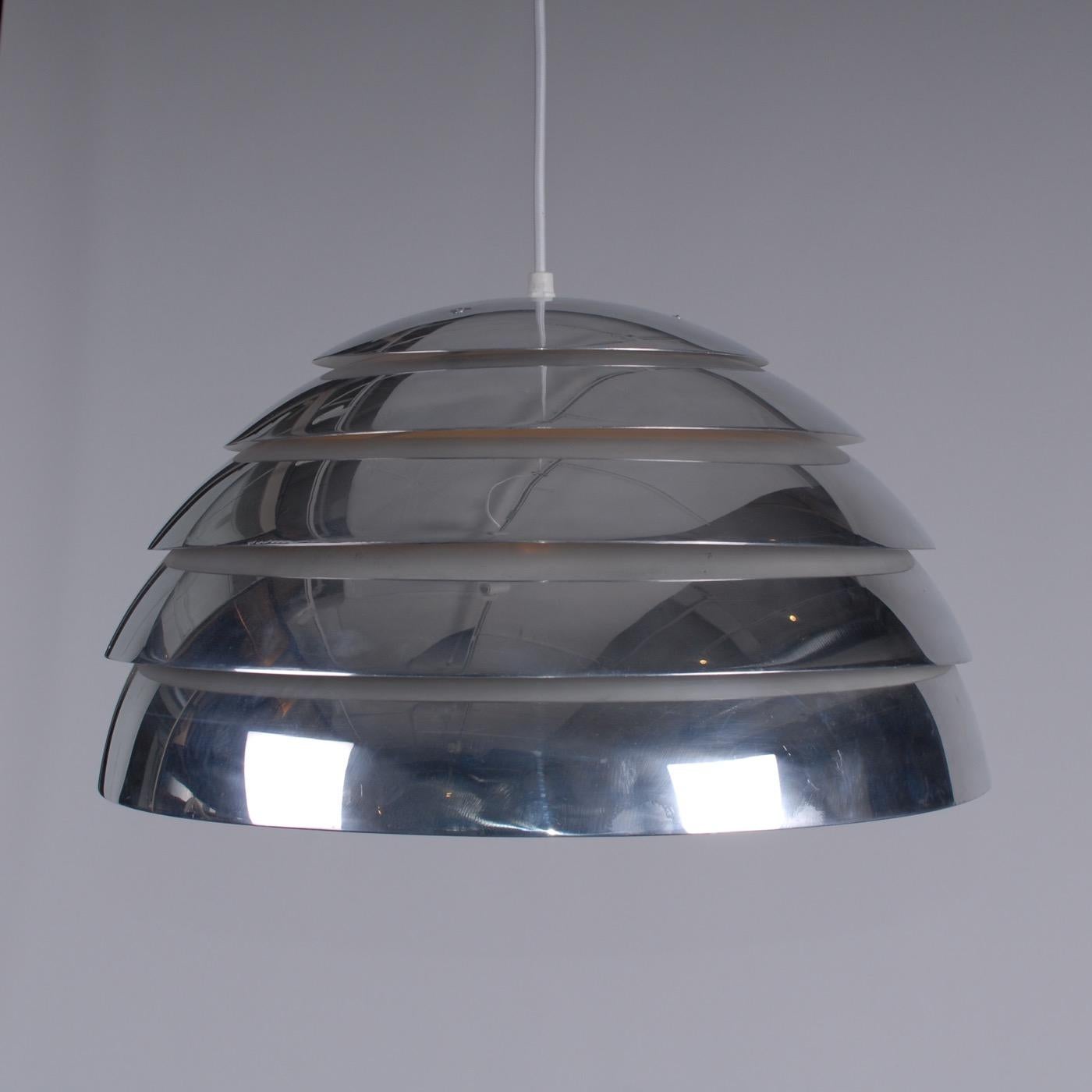 Midcentury Scandinavian Hans-Agne Jacobsson Swedish Ceiling Silver Lamp, 1960s In Good Condition For Sale In Oslo, NO