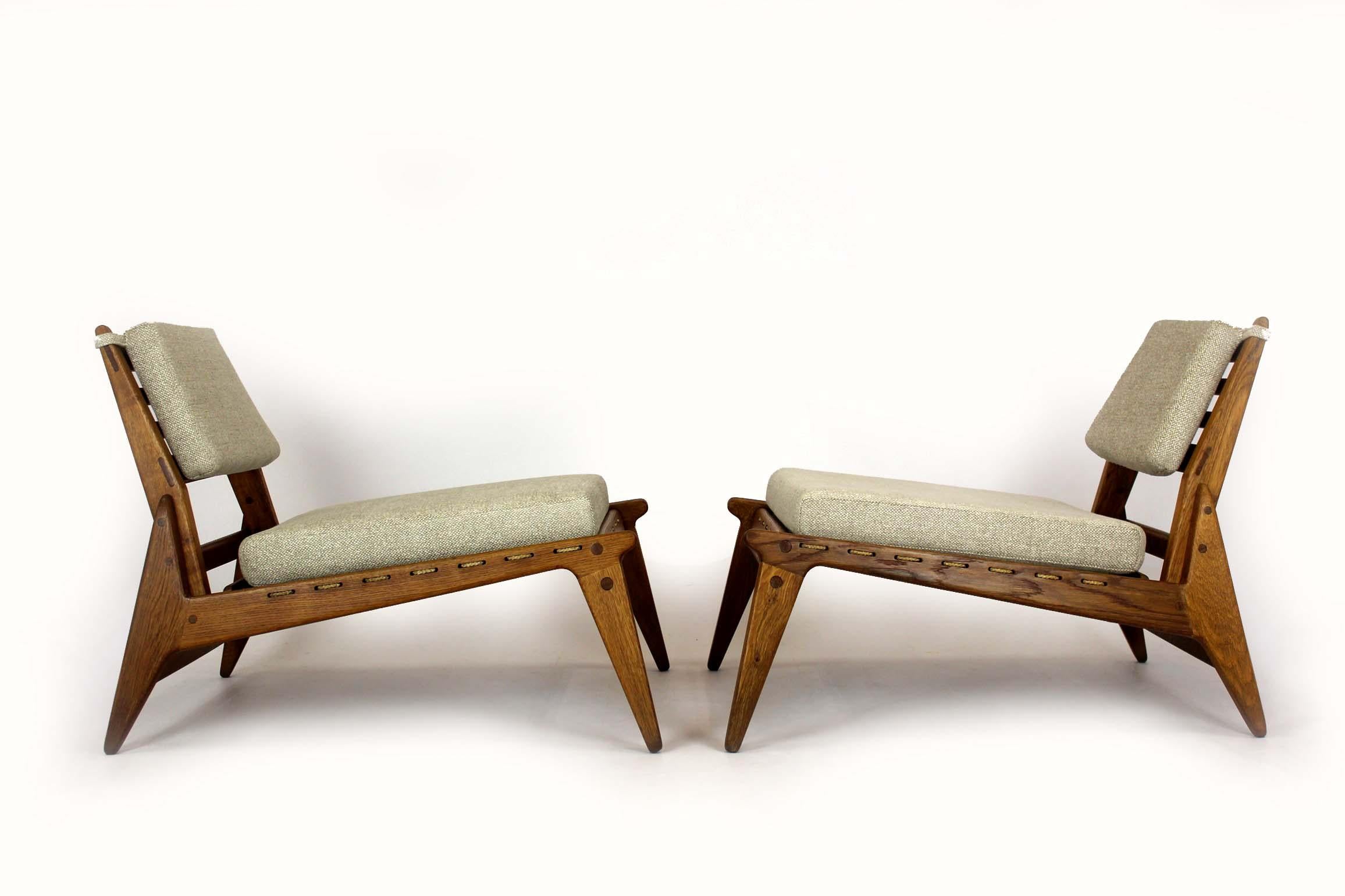 Mid-Century Scandinavian 'Hunting Chairs' Attributed to Uno Kristiansson, 1950s im Angebot 5