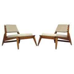 Mid-Century Scandinavian 'Hunting Chairs' Attributed to Uno Kristiansson, 1950s