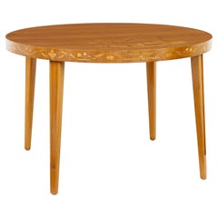 Vintage Mid century Scandinavian inlaid elm coffee table