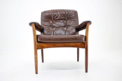 Midcentury Scandinavian Leather Armchair, 1960 / Sweden / G-Mobler