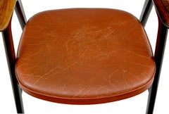 Mid century Scandinavian leather desk chair