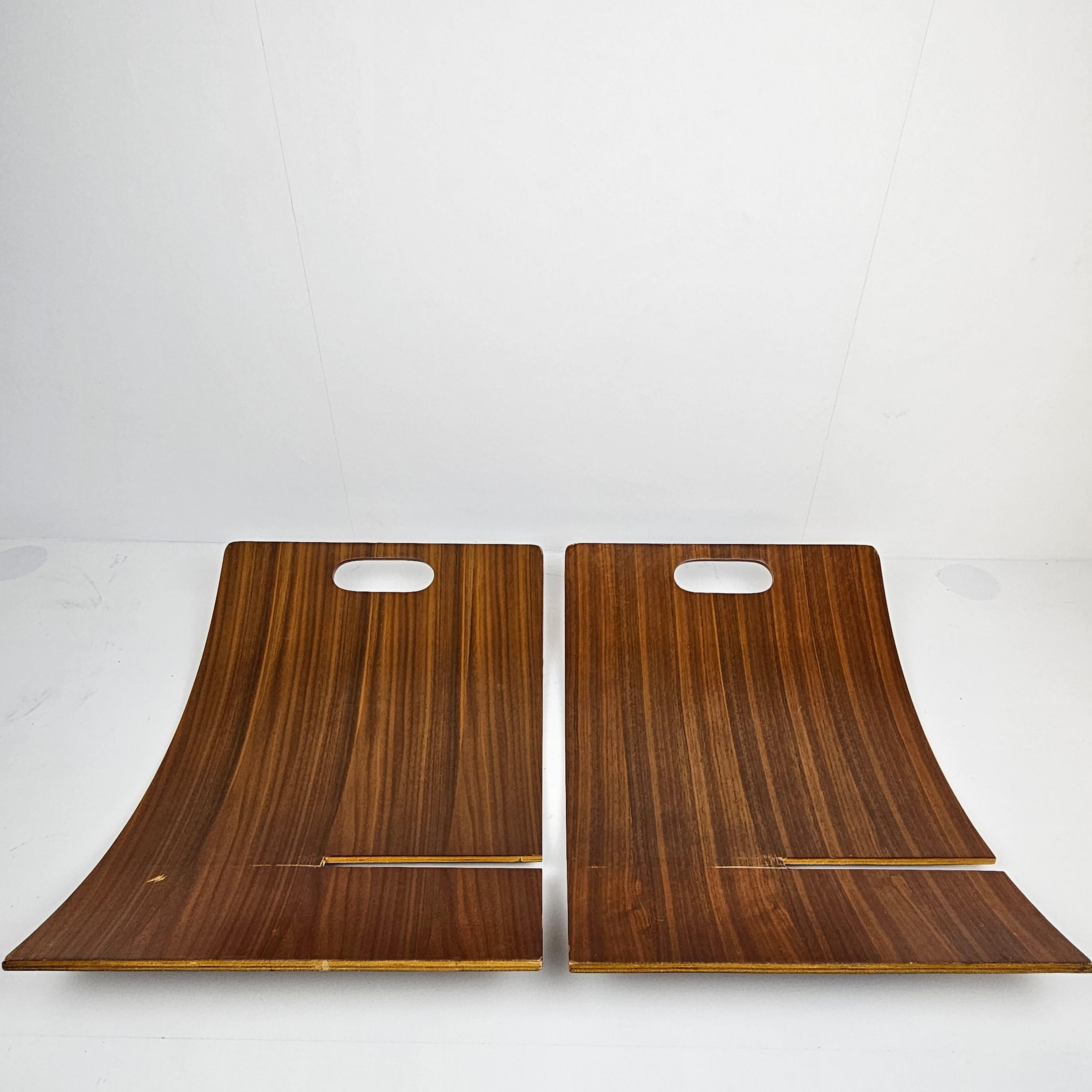 Portariviste scandinavo di metà secolo in compensato impiallacciato di teak, anni '70 in vendita 4