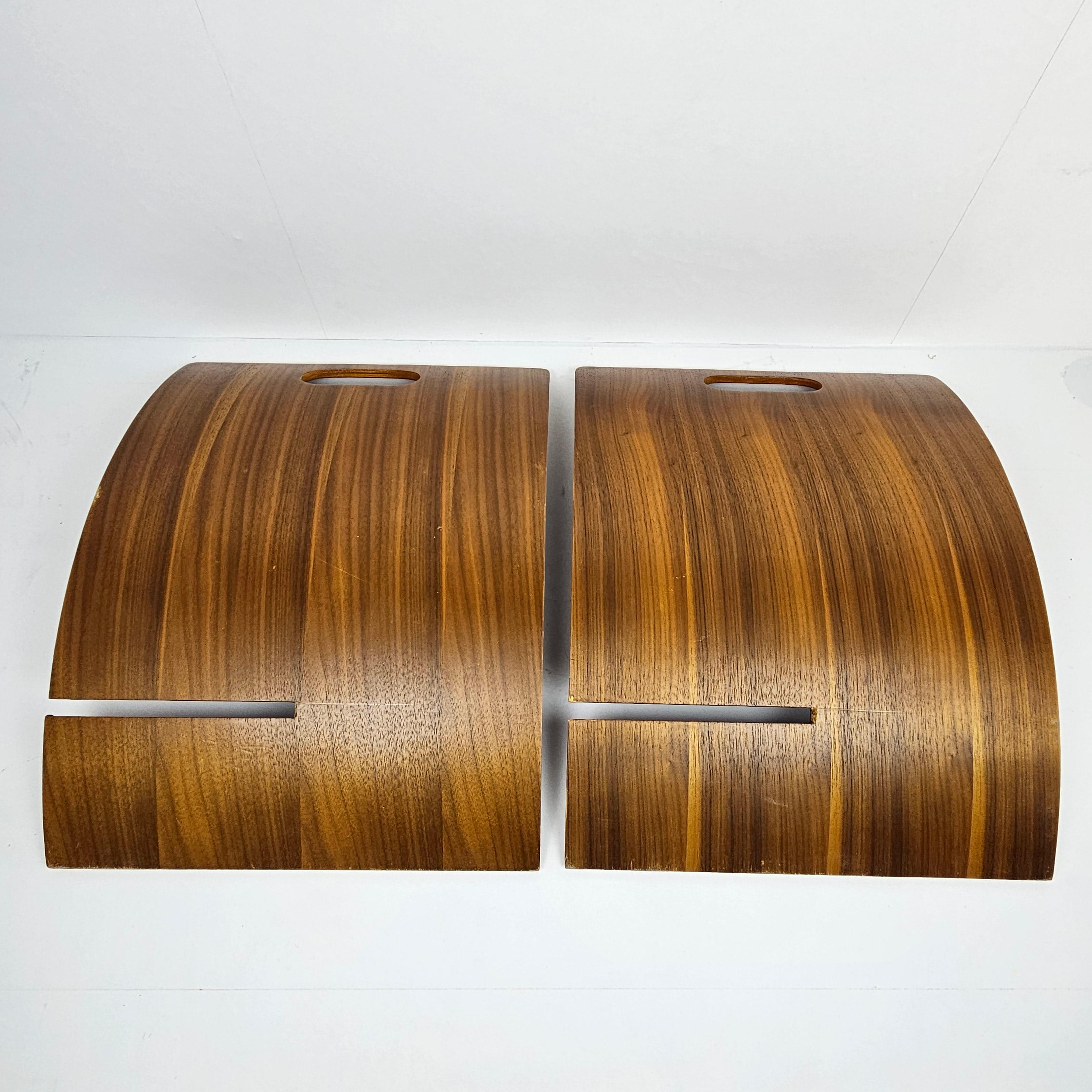 Portariviste scandinavo di metà secolo in compensato impiallacciato di teak, anni '70 in vendita 8