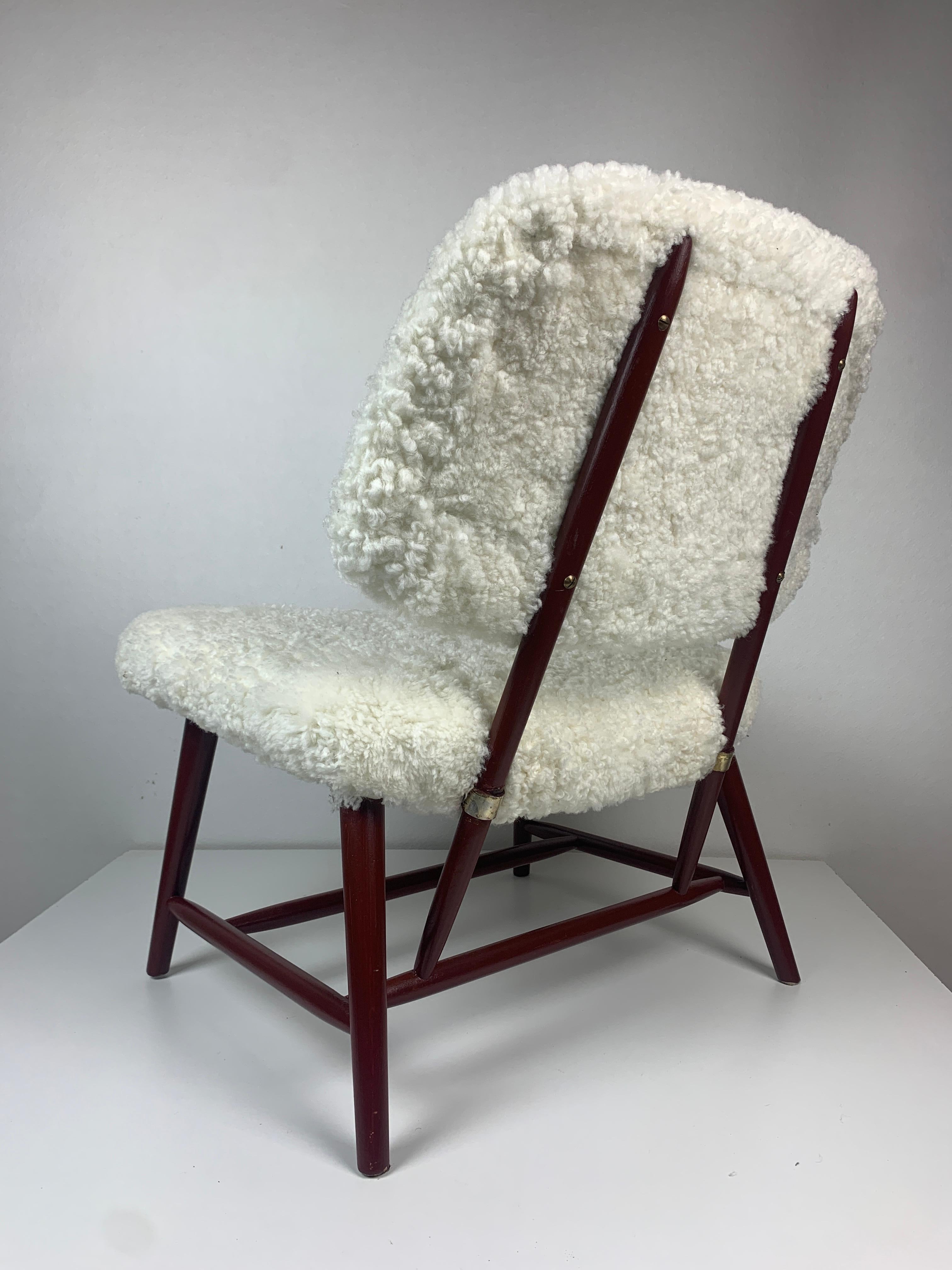 Sedia da salotto o poltrona scandinava di metà secolo modello Teve di Alf Svensson in vendita 4