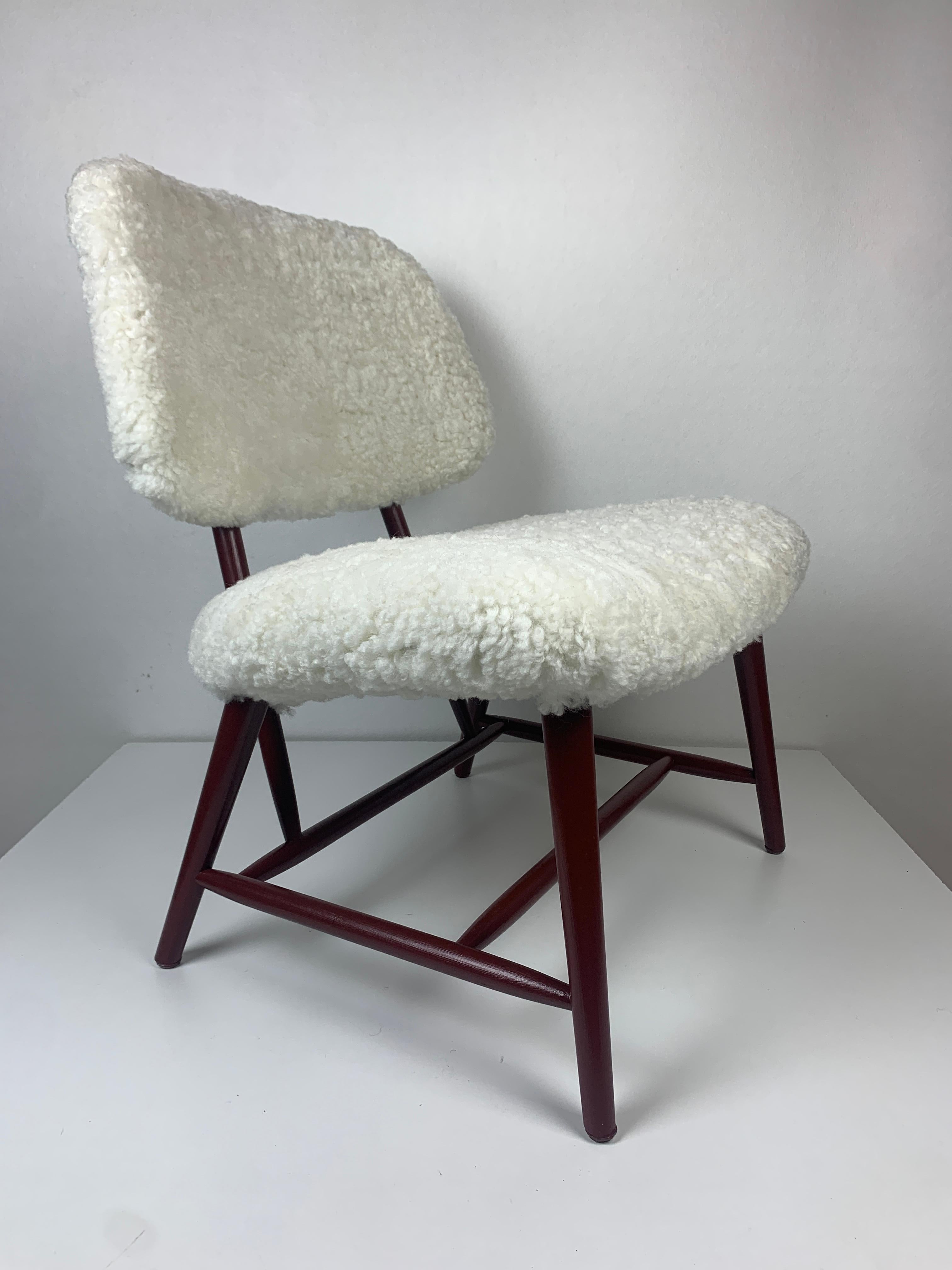 Mid-Century Skandinavisches Modell Teve Lounge- oder Easy Chair von Alf Svensson, Mid-Century im Angebot 4
