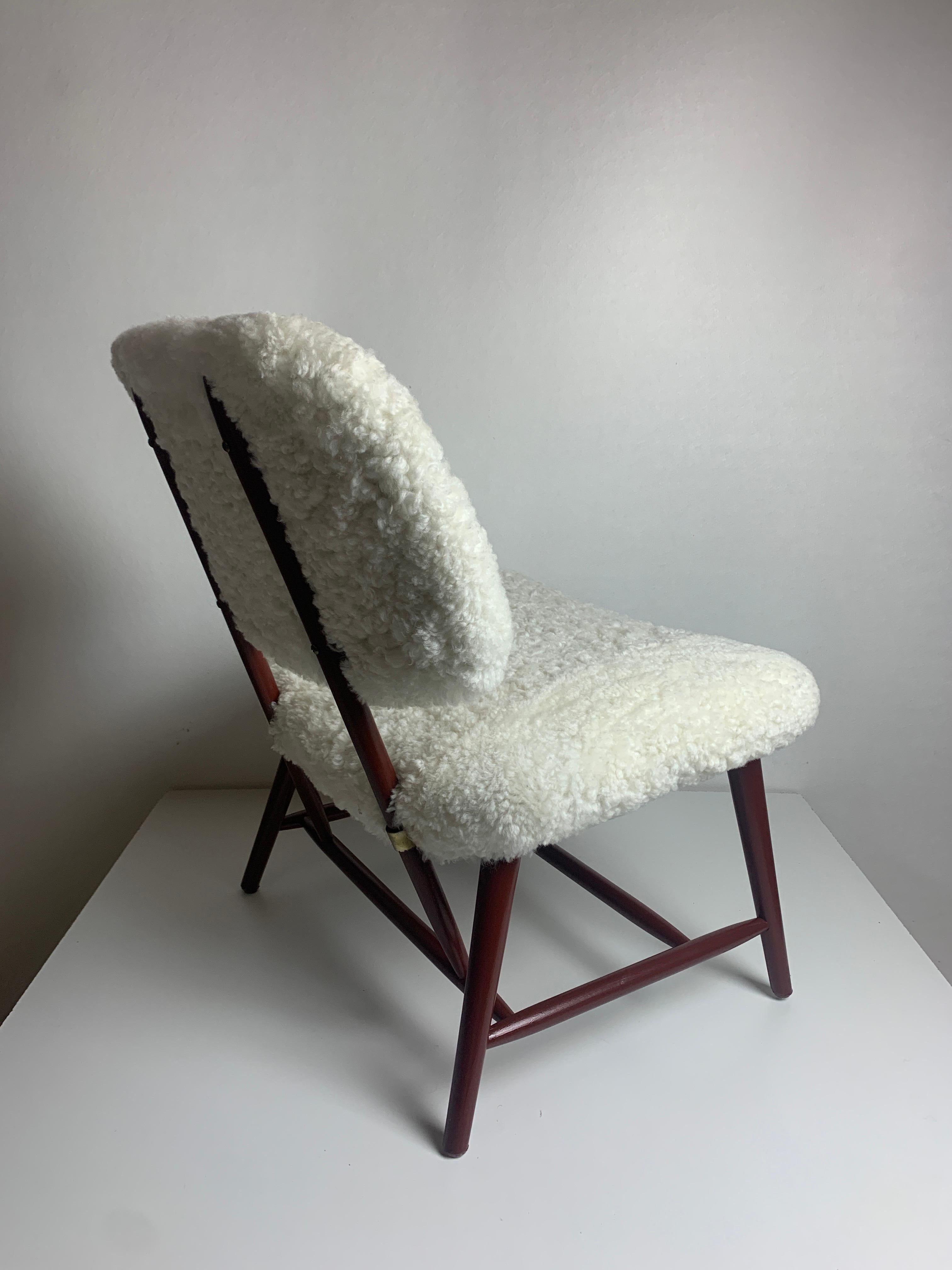 Mid-Century Skandinavisches Modell Teve Lounge- oder Easy Chair von Alf Svensson, Mid-Century im Angebot 6