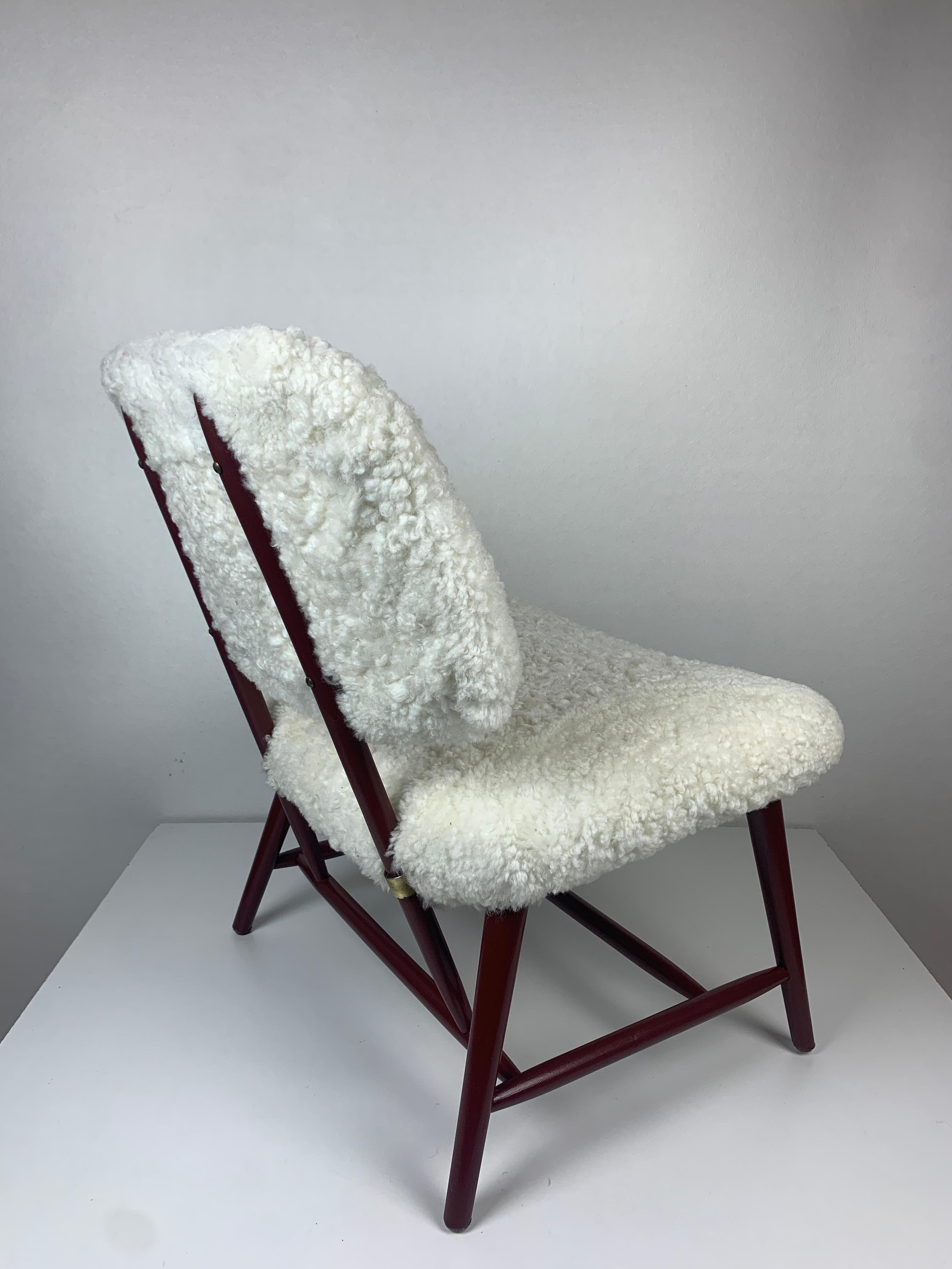 Mid-Century Skandinavisches Modell Teve Lounge- oder Easy Chair von Alf Svensson, Mid-Century im Angebot 7