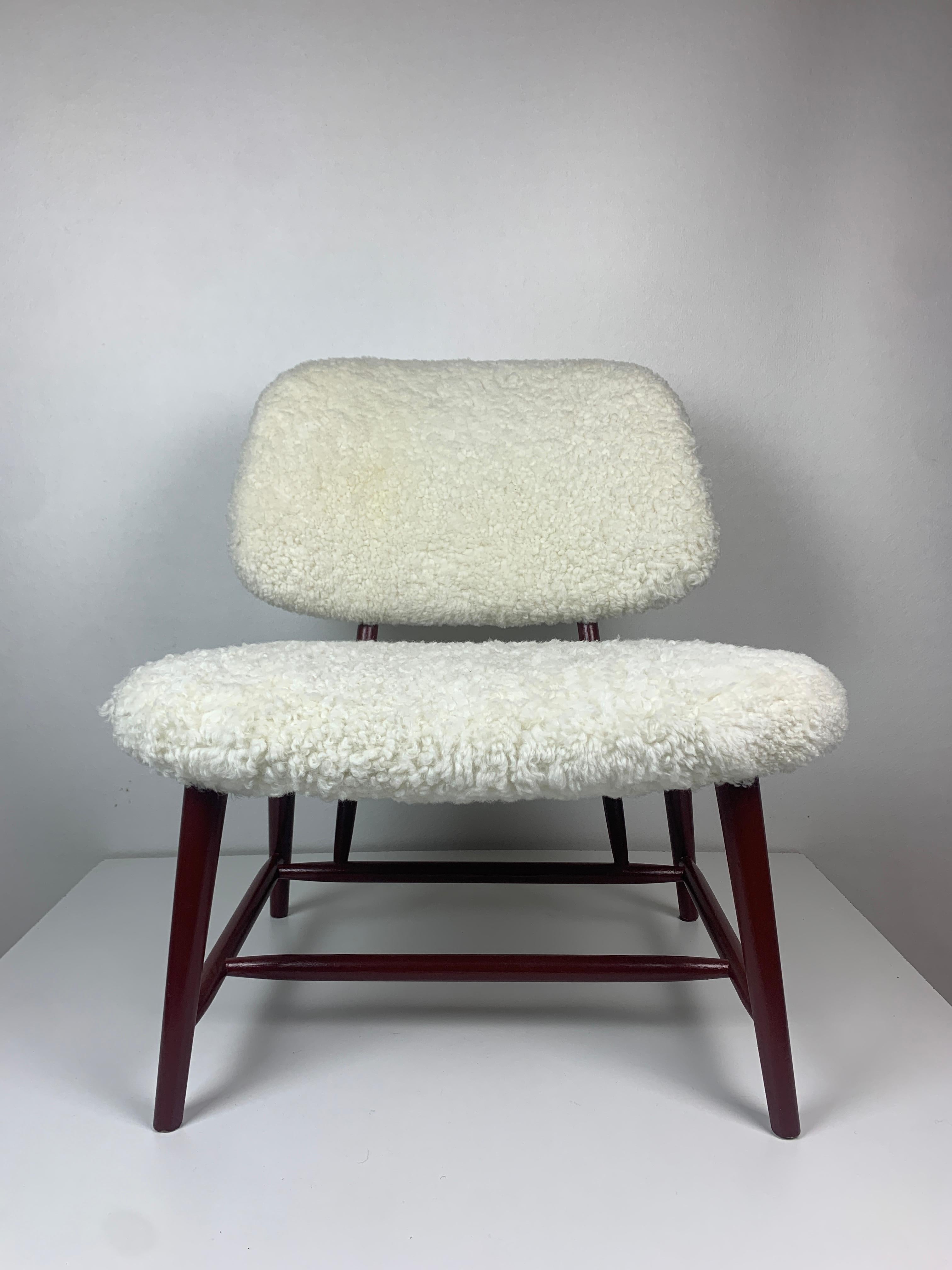 Sedia da salotto o poltrona scandinava di metà secolo modello Teve di Alf Svensson in vendita 8