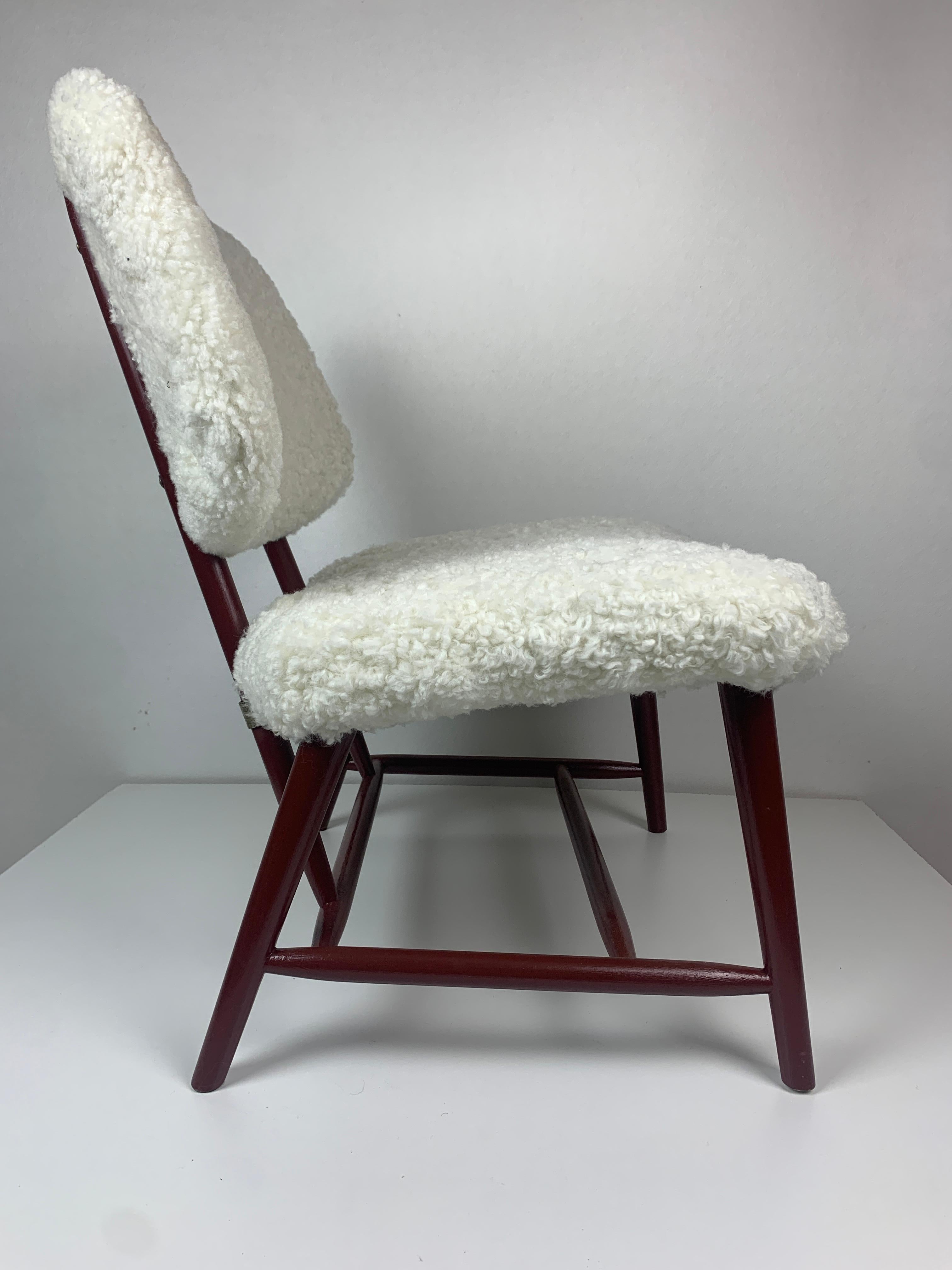 Sedia da salotto o poltrona scandinava di metà secolo modello Teve di Alf Svensson in vendita 10