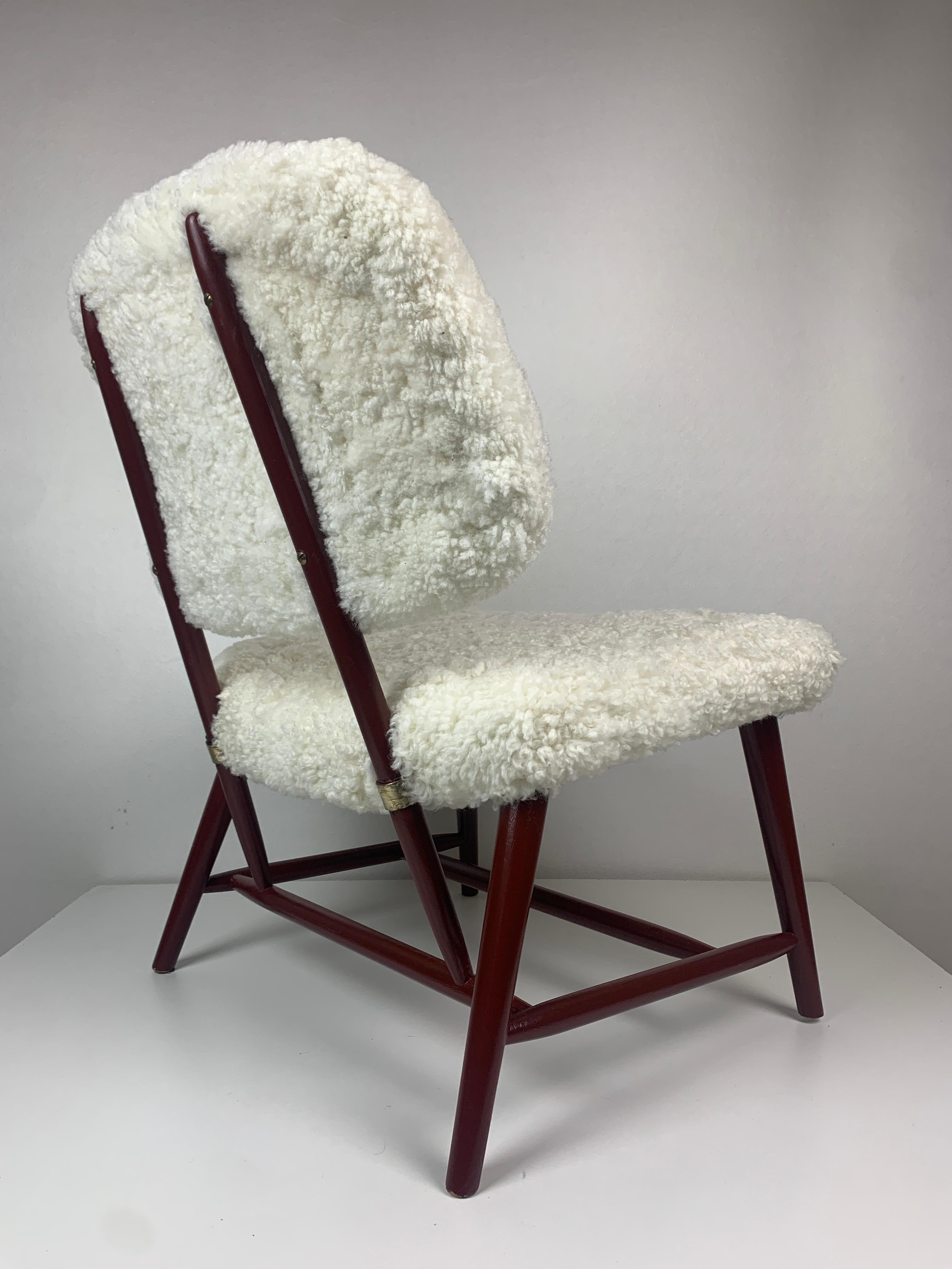 Sedia da salotto o poltrona scandinava di metà secolo modello Teve di Alf Svensson in vendita 11